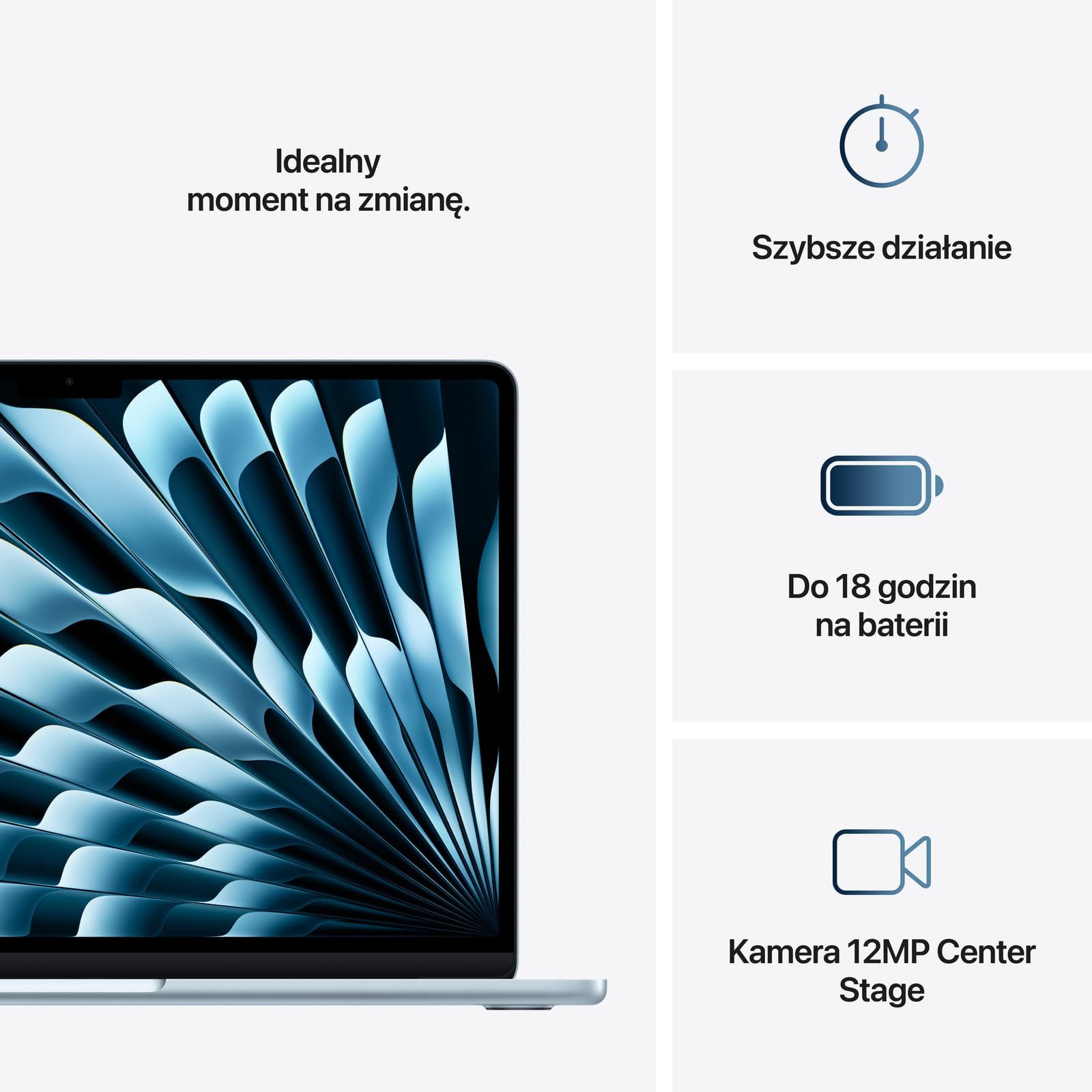 Apple MacBook Air 13 M4 16GB RAM 512GB SSD - Błękitny mistermac